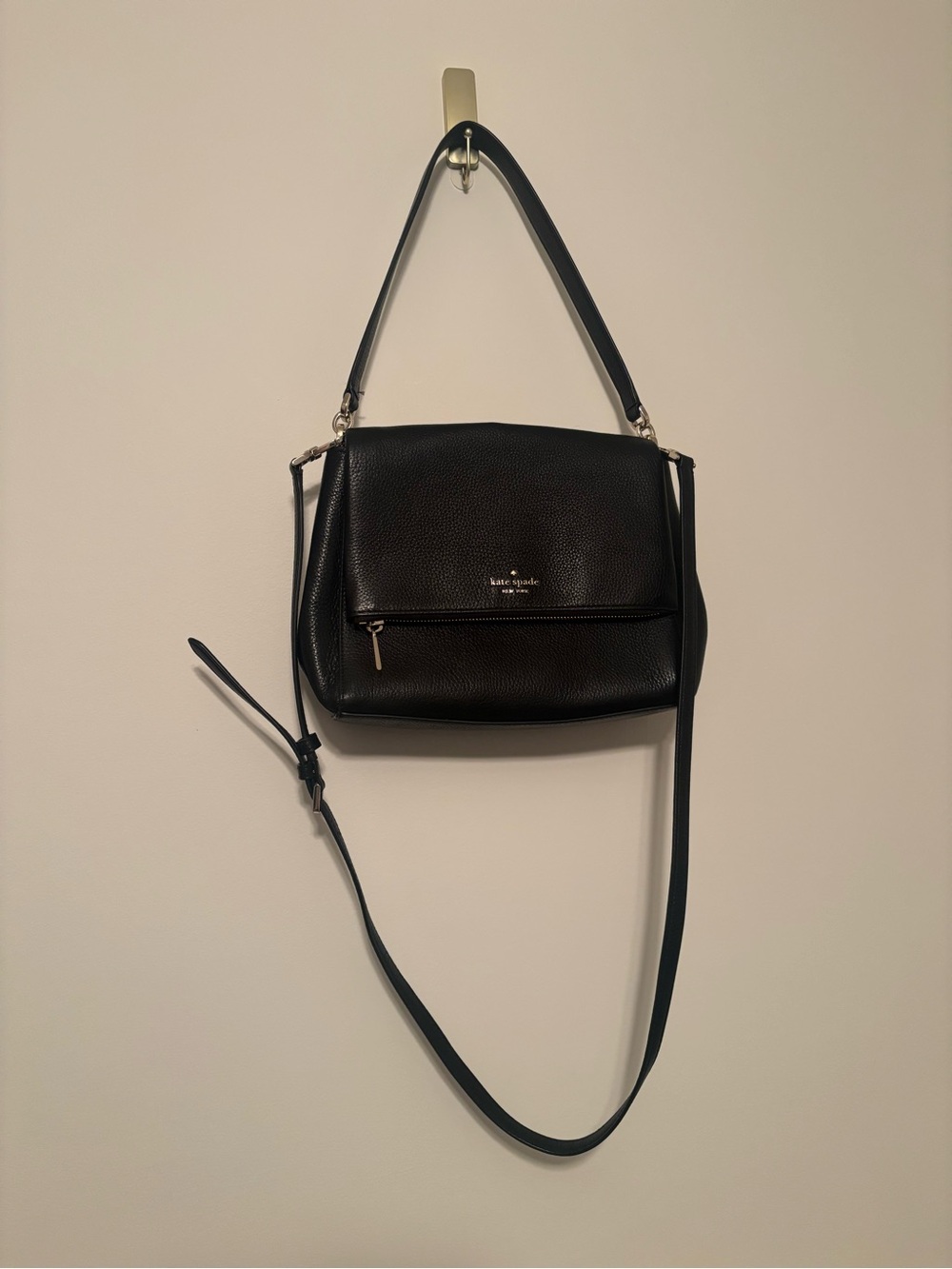kate spade Black Pebbled Leather Crossbody Bag